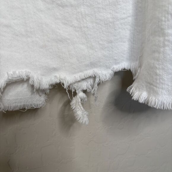 Pilcro Adi Mid Rise Frayed Relaxed Flare Jeans - Picture 9 of 13